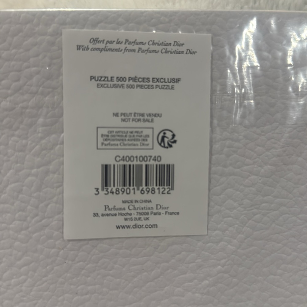Dior White and Gold Box Puzzle